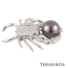 Tiffany & Co. Crab Brooch in Diamond and Pearl 2.70 Carat