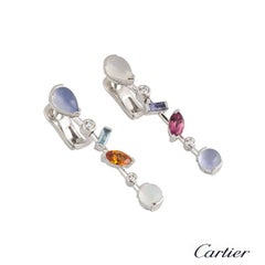 Cartier Meli Melo Muti-Gem Platinum Earrings