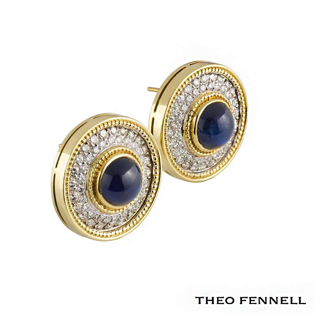 Theo Fennell Diamond and Sapphire Earrings  In Excellent Condition In London, GB