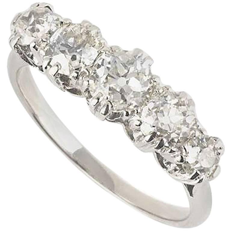 FiveStone Diamond Engagement Ring 1.06 Carat For Sale at 1stDibs 5