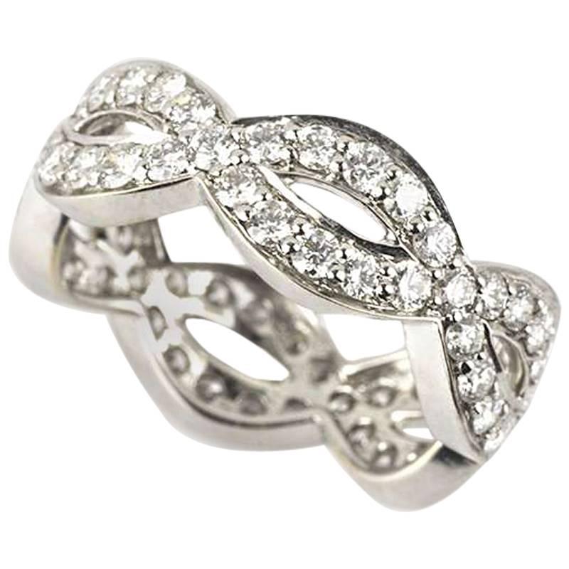 Diamond Infinity Band Ring 2.06 Carat For Sale