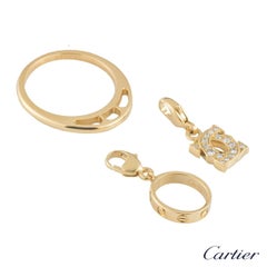 Cartier Yellow Gold Diamond Charm Ring