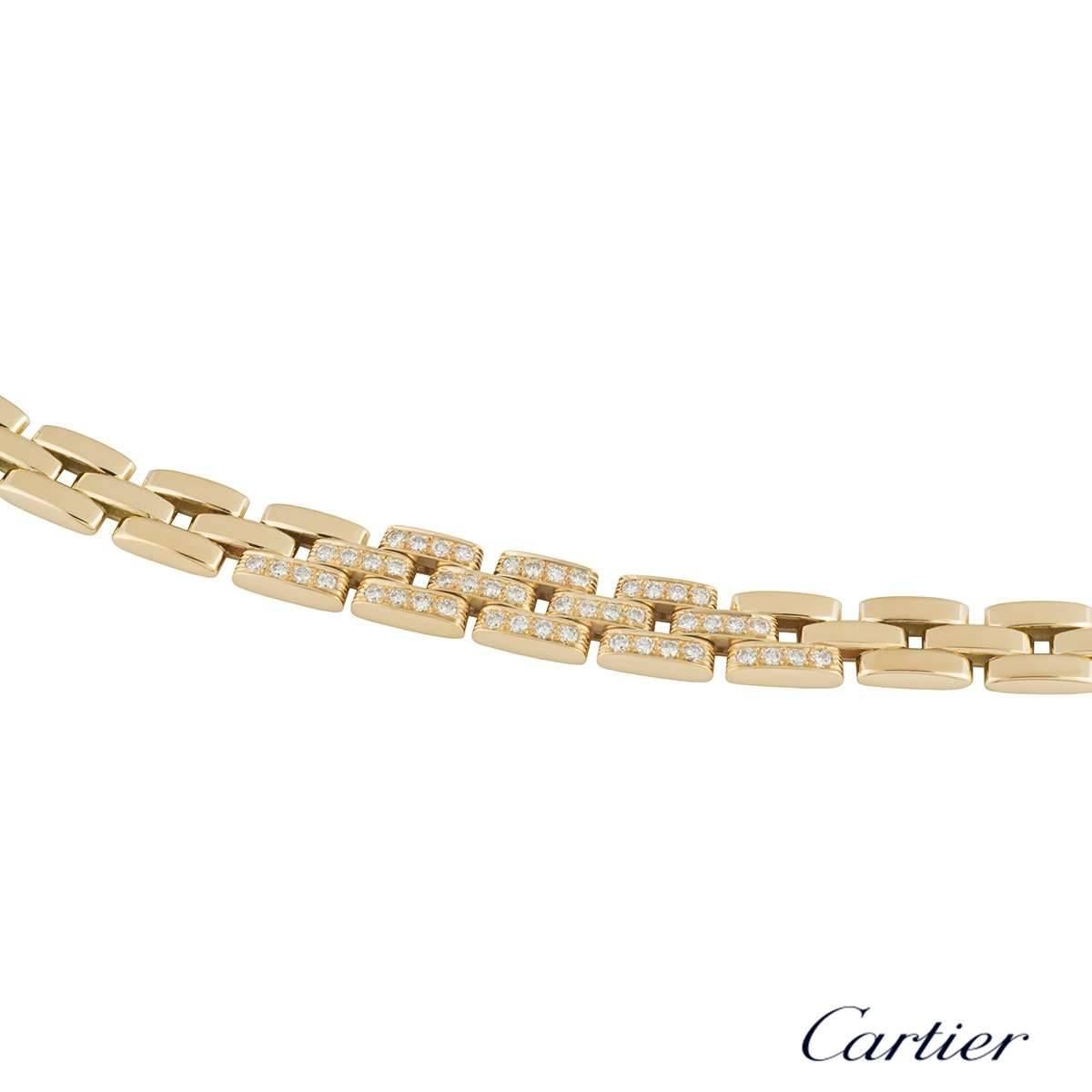 Cartier Diamond Panthere Maillon Necklace In Excellent Condition In Mayfair, London, London