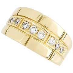 Cartier Yellow Gold and Diamond Band Ring