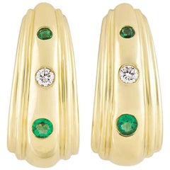 Asprey Diamond and Emerald Earrings