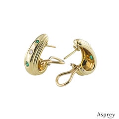 Asprey Diamond and Emerald Earrings