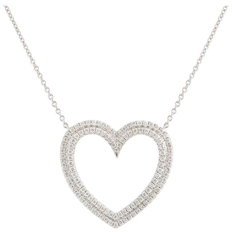 Tiffany And Co Diamond Metro Heart Pendant For At 1stdibs Tiffany Co Diamond Metro Heart Pendant For