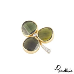Pomellato Clover Brooch Tourmaline and Diamond