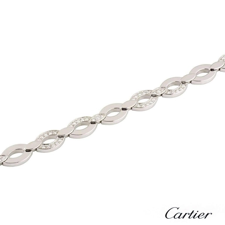 Cartier Daidea Diamond Necklace, Bracelet and Earring Suite at 1stDibs