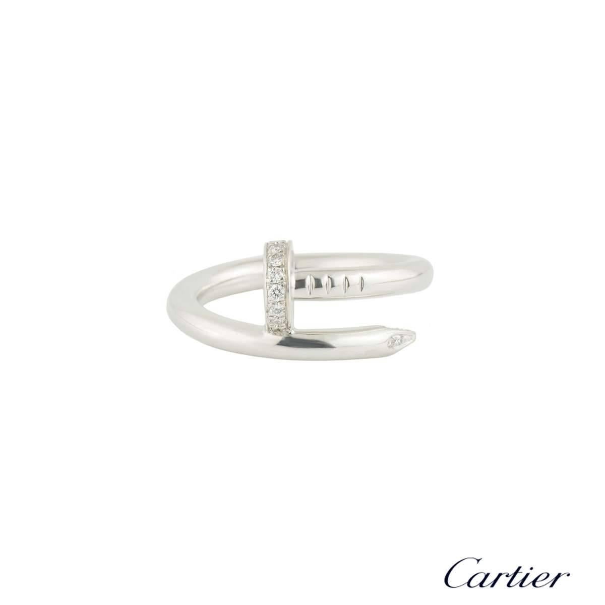 Cartier Juste Un Clou Ring Diamond Set In Excellent Condition In London, GB