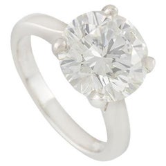 GIA Certified Round Brilliant Diamond Solitaire Engagement Ring 5.01 ct J/VVS2