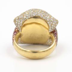 Ionescu Design White and Purple Diamond Gold Ring