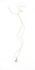 Chalcedony Diamond Gold Platinum Calla Lily Necklace