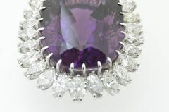 Russian Amethyst & Diamond Pendant