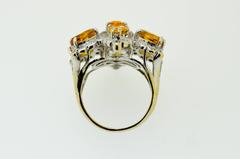 Citrine & Diamond Gold Ring