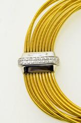 Marco Bicego 10 Strand Diamond & Gold Bracelet