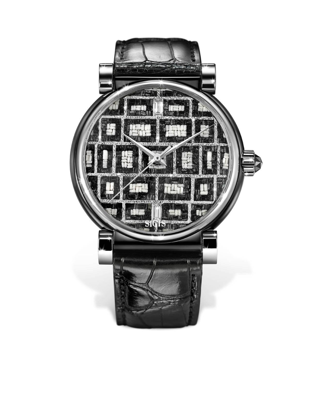 Micromosaic watch, Swiss Made, Automatic Movement. Alligator strap.

Micromosaic rotor.

Steel Case (40 mm) 
Nano­Mosaic ­ 
Sapphire Glass ­ 
Automatic Movement (Swiss Made)
White Gold 
White Diamonds 
Black Diamonds 


For any questions please feel