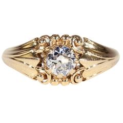 1935 Georg Jensen Diamond Solitaire Engagement Ring