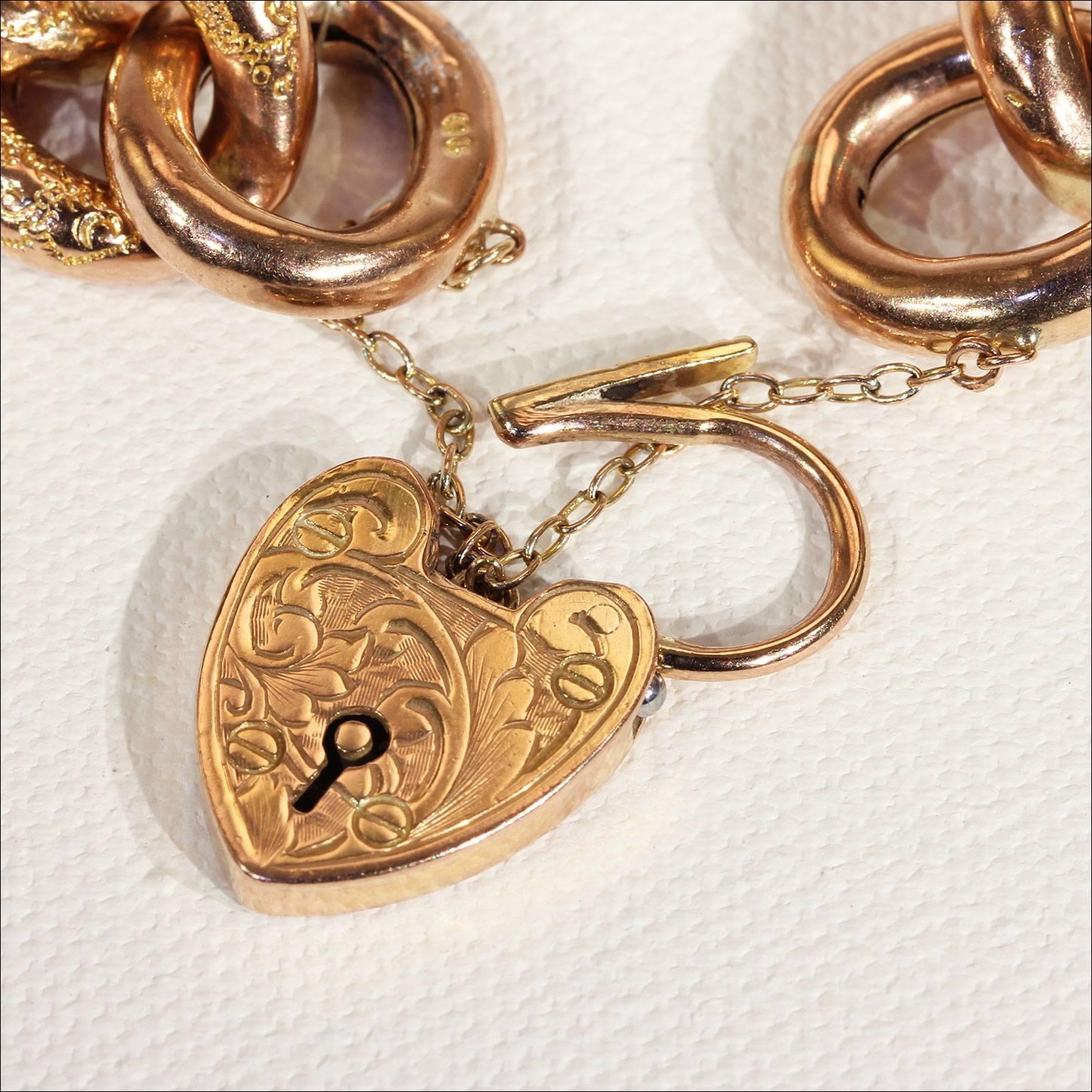 gold bracelet with lock