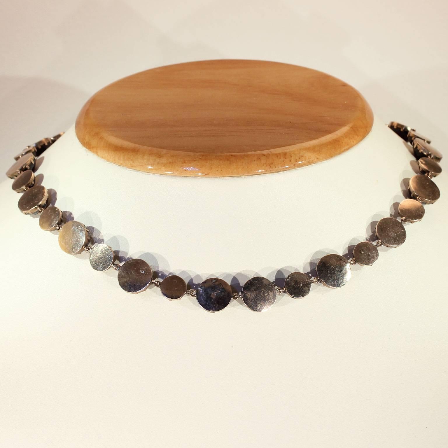 Antique Georgian Gold Cabochon Garnet Necklace For Sale 1