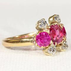 Edwardian Gold Ruby Diamond Ring