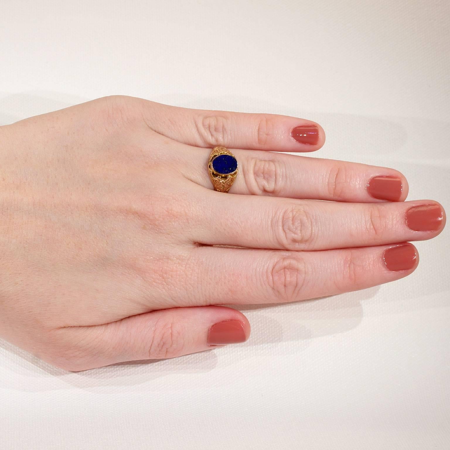 Victorian Lapis Lazuli Gold Ring 2