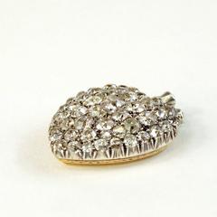 19th Century Diamond Bead Set Heart Locket