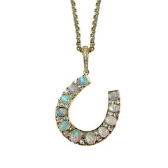 Victorian Opal and Diamond Horseshoe