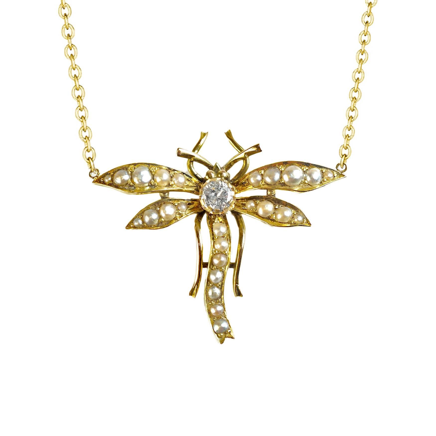 Edwardian Dragonfly Necklace