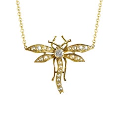 Antique Edwardian Dragonfly Necklace