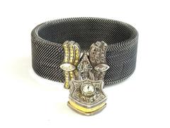 Sevan Bicakci Mesh Bracelet with Rose-Cut Diamond Padlock Clasp