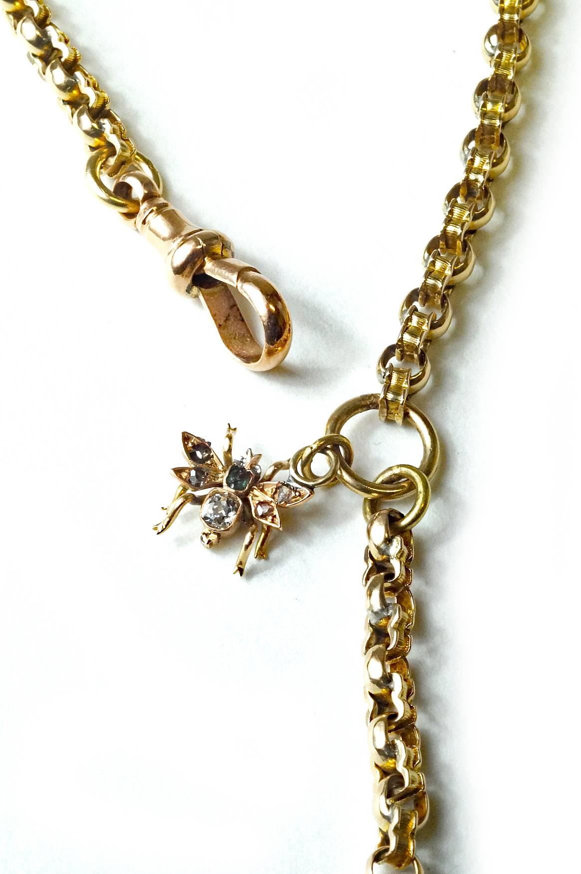 Lariat Antique Charm Necklace In Excellent Condition For Sale In Houston, TX