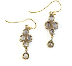Victorian Rose Cut Diamond Earrings