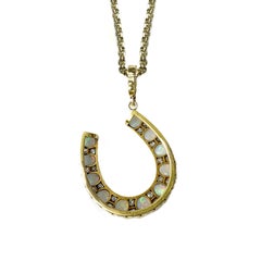 Victorian Opal and Diamond Horseshoe