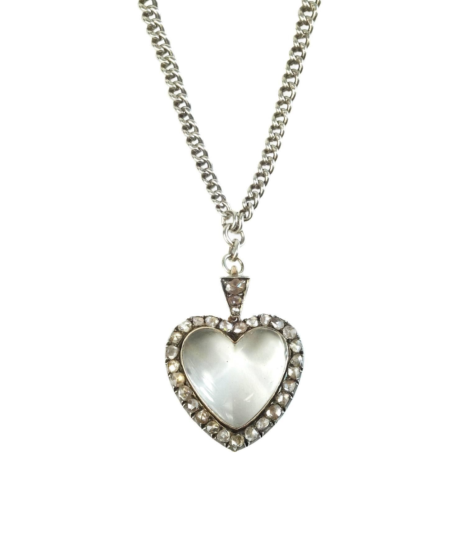 I love hearts!!!!!  Not all hearts but you truly can not beat the old ones and Georgian jewelry is so beautiful!!!!! This heart has such a great design and looks as stylish today as it did in the 1800's.  Silver surround in 27 Old Mine Cut Diamonds
