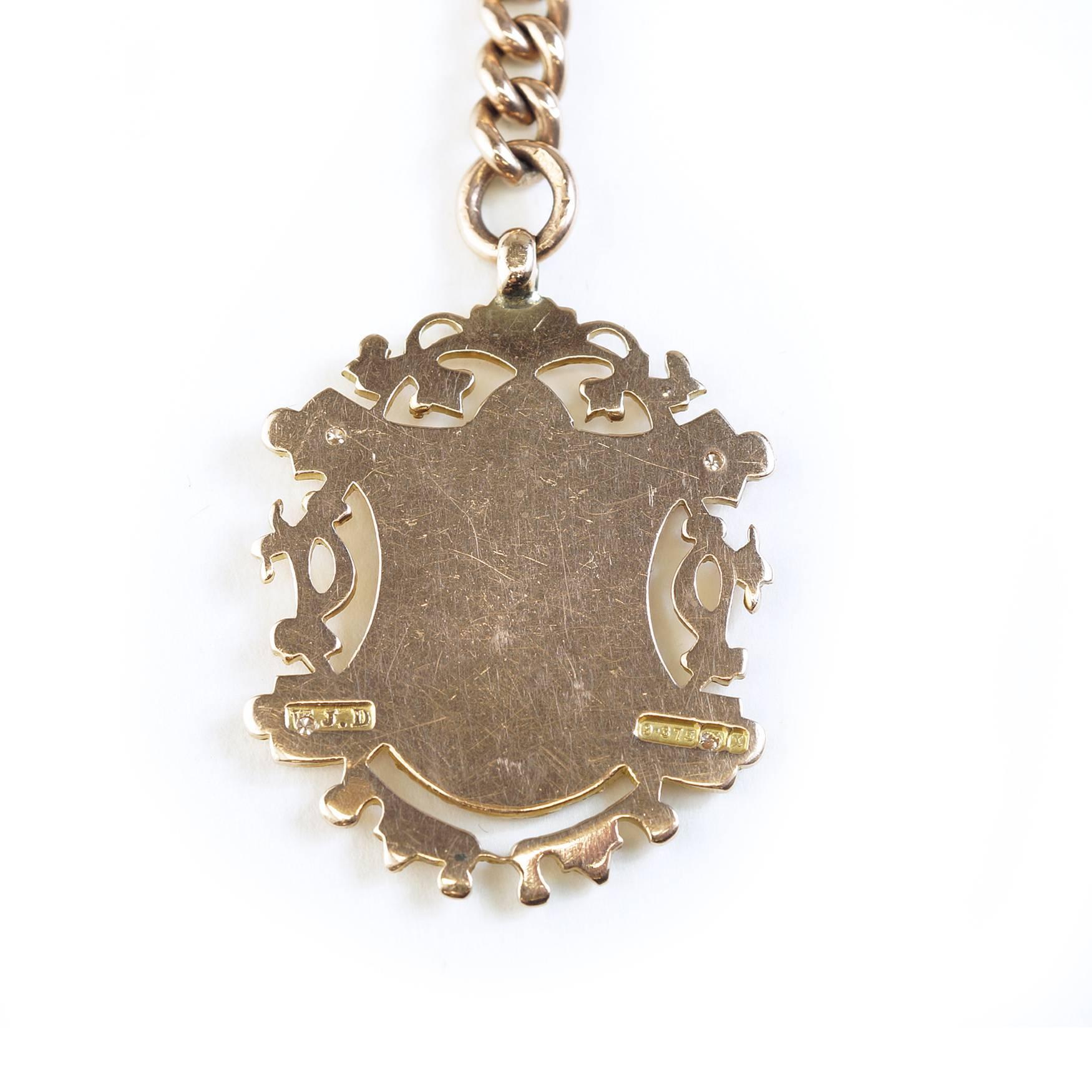 Rose Gold Antique Charm Necklace Set with Diamonds 1