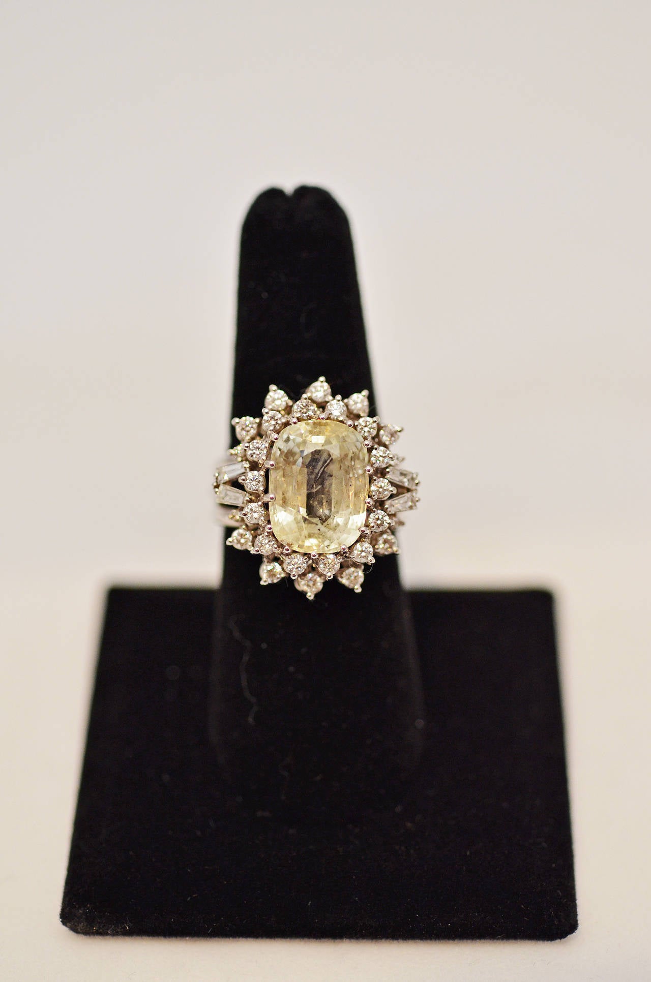 Women's Fabulous Yellow Sapphire and Diamond Gold Ring