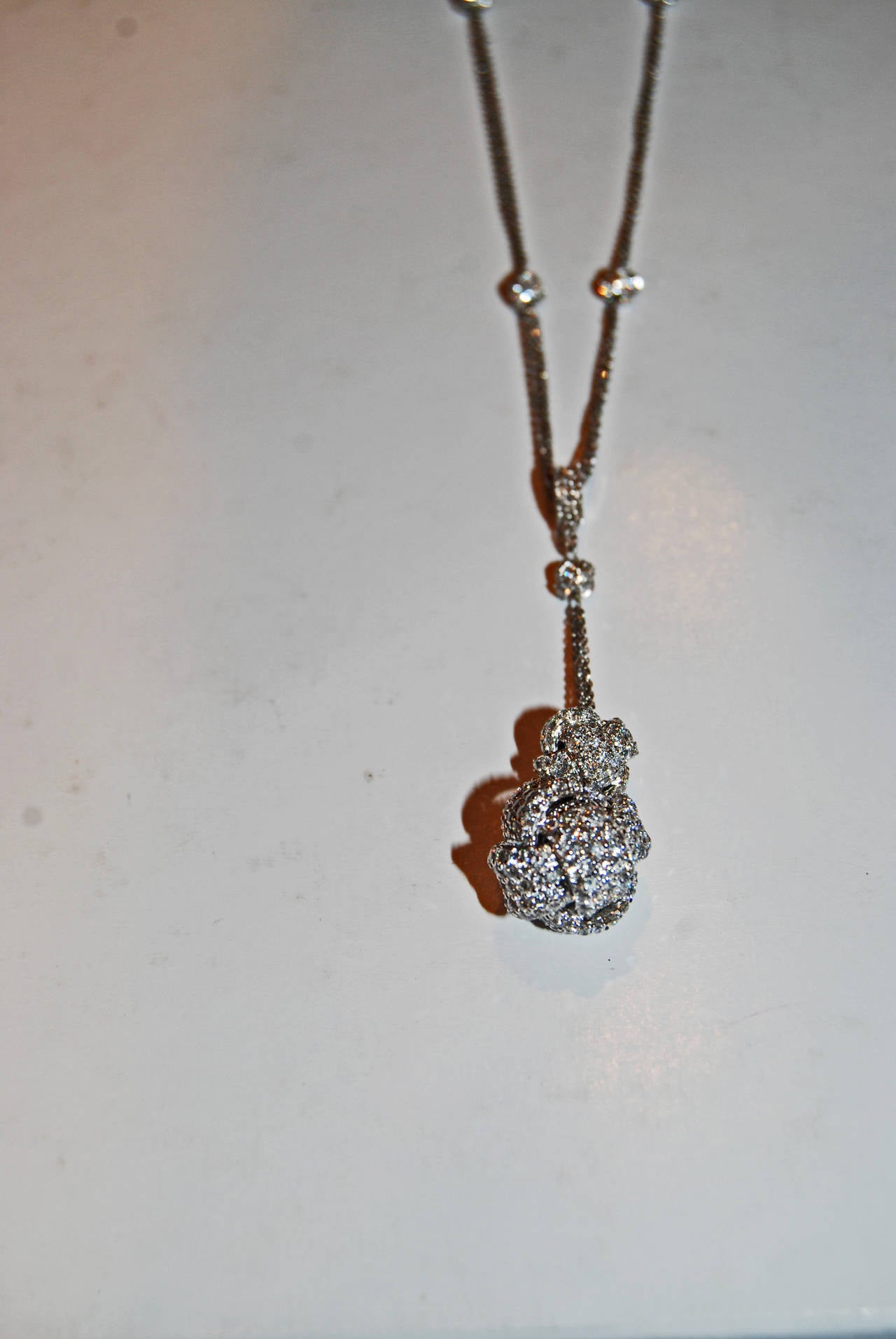 Women's Diamond Gold Knot Necklace