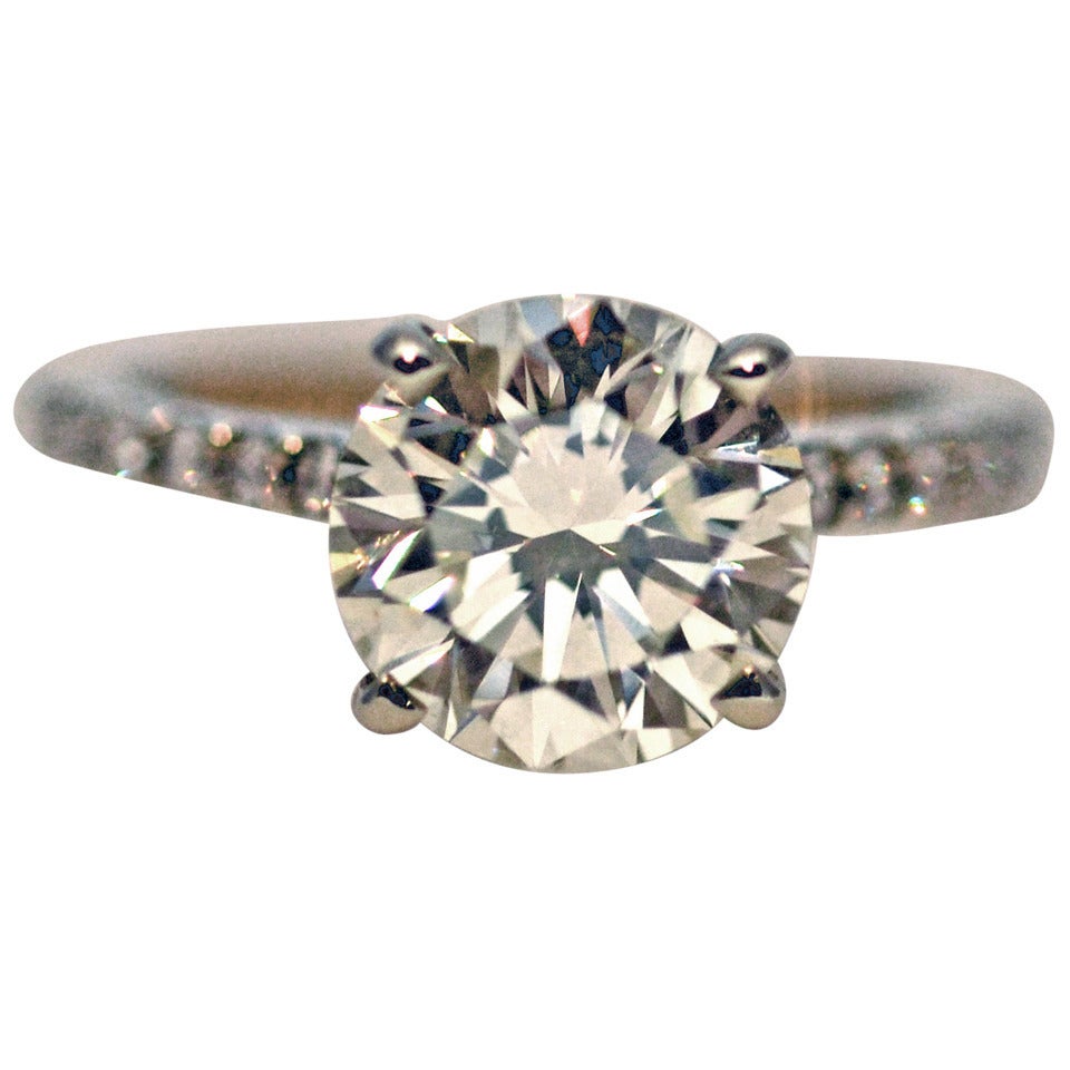 2.5 Carat Diamond Gold Solitaire Ring