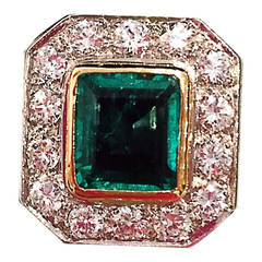 1960s Emerald and Diamond Ring