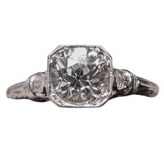 Art Deco Old European Cut Diamond Gold Ring 6