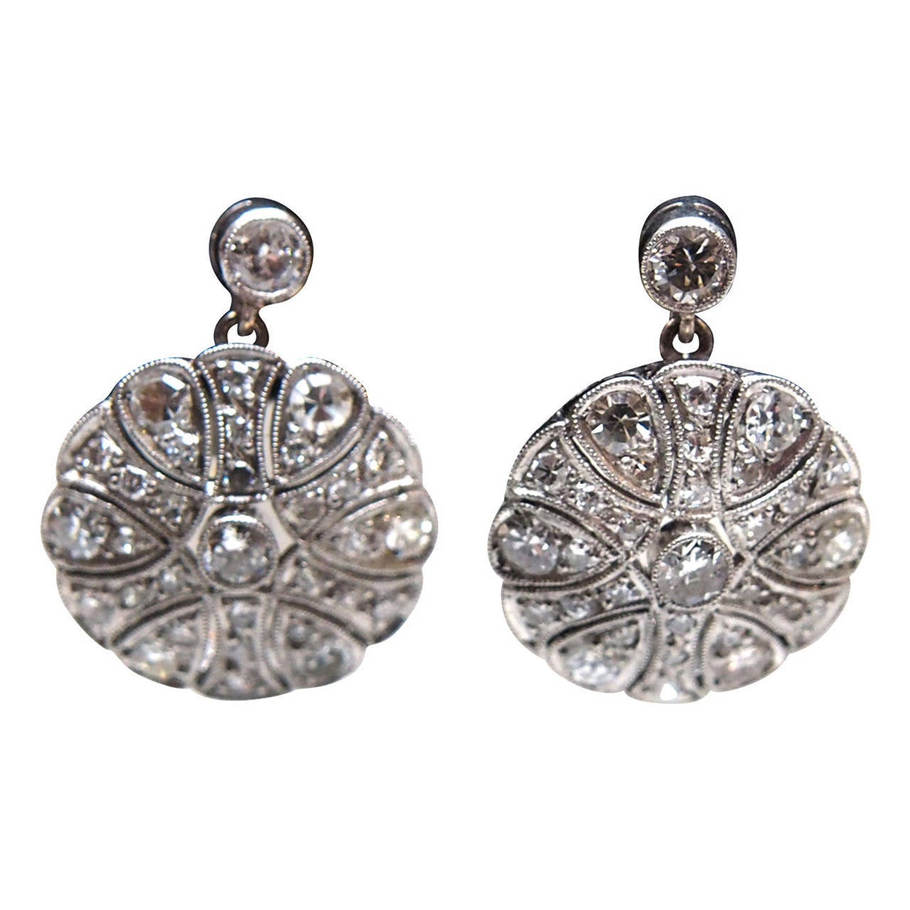 Art Deco Diamond Earrings