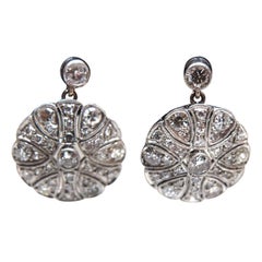 Boucles d'oreilles Art Déco en diamant