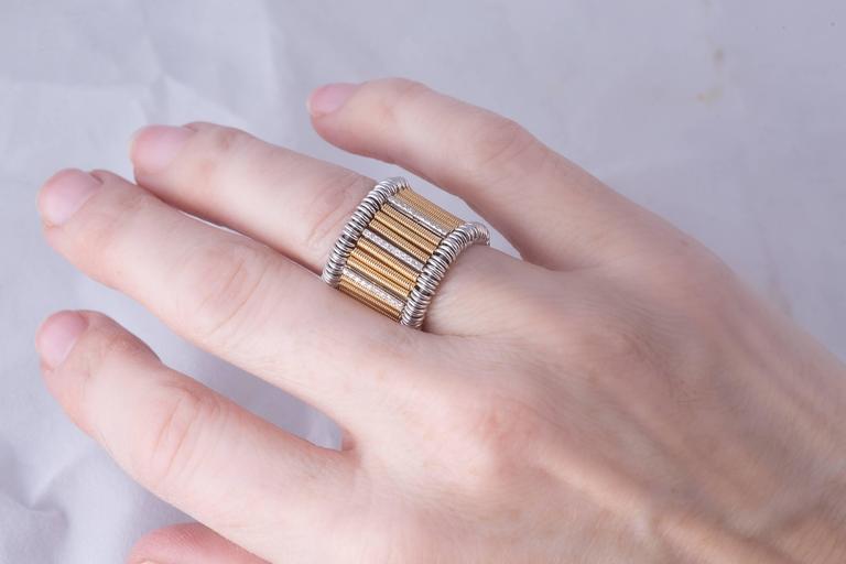 Jarretiere Diamond Gold Expandable Ring at 1stDibs | expandable rings,  expandable diamond band, expandable diamond ring