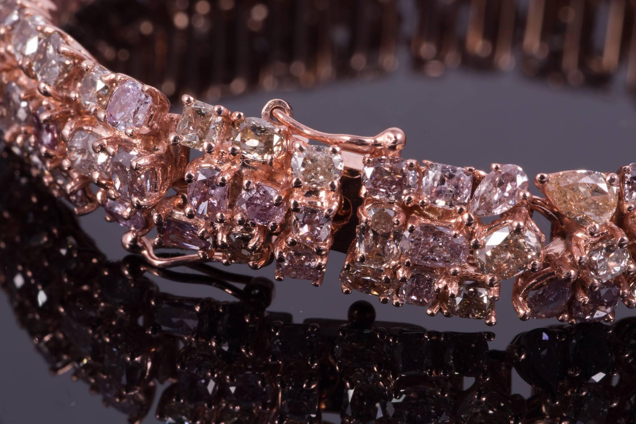 pink diamond bracelets