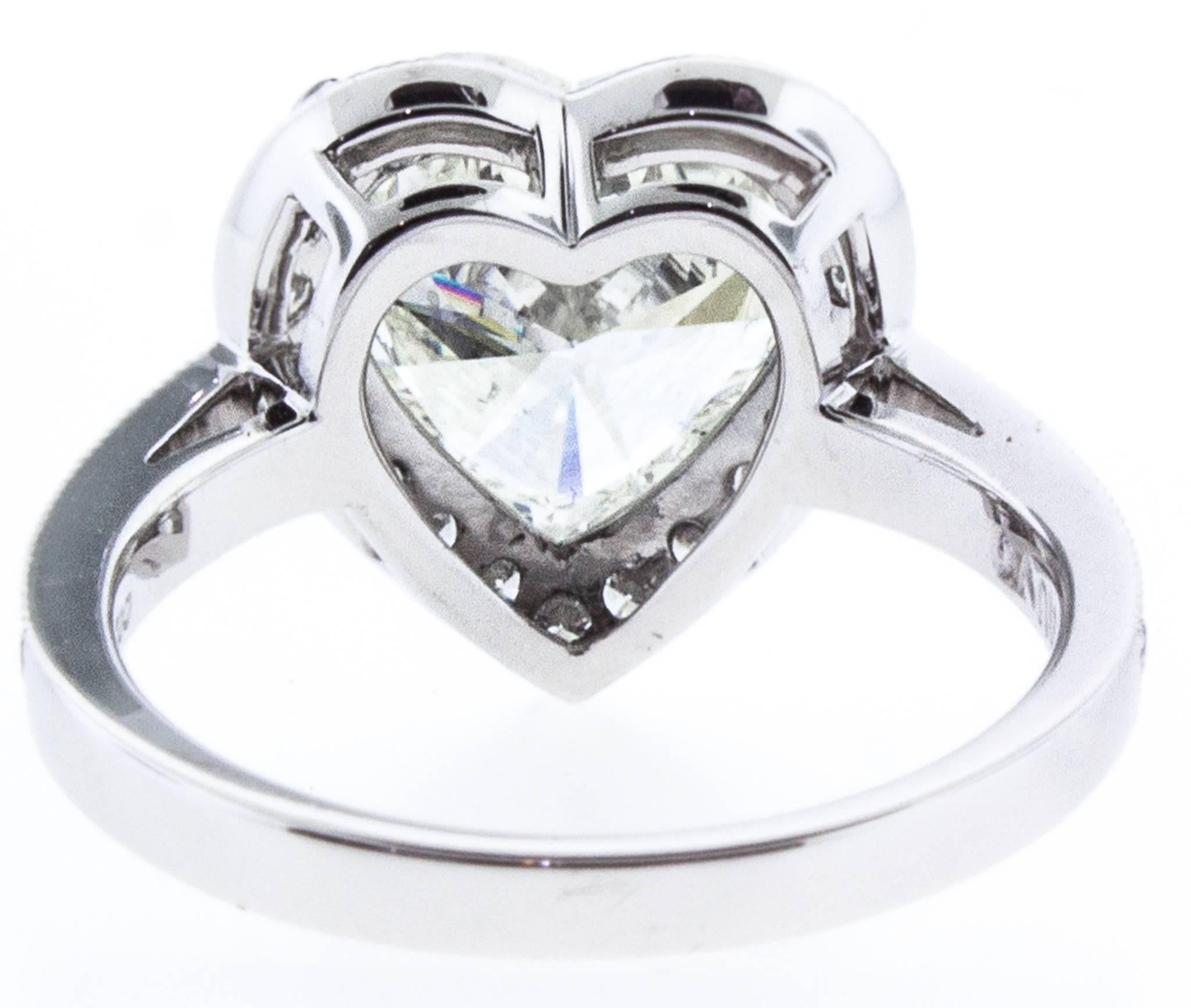 Danuta GIA Certified 3.60 Carat Diamond Heart platinum Ring   1