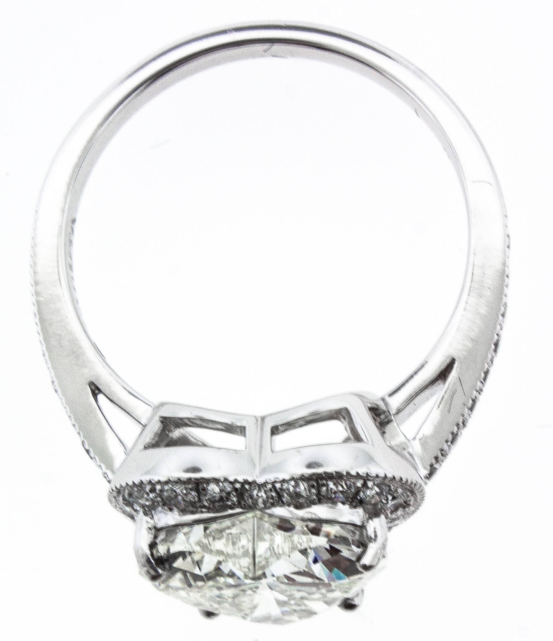 Danuta GIA Certified 3.60 Carat Diamond Heart platinum Ring   2