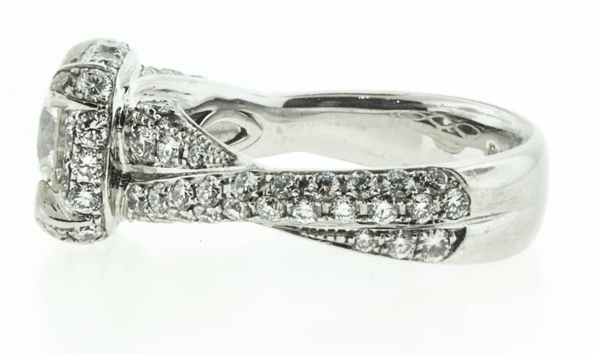 Edwardian Danuta 1 Carat GIA Certified Diamond Platinum Engagement Ring   