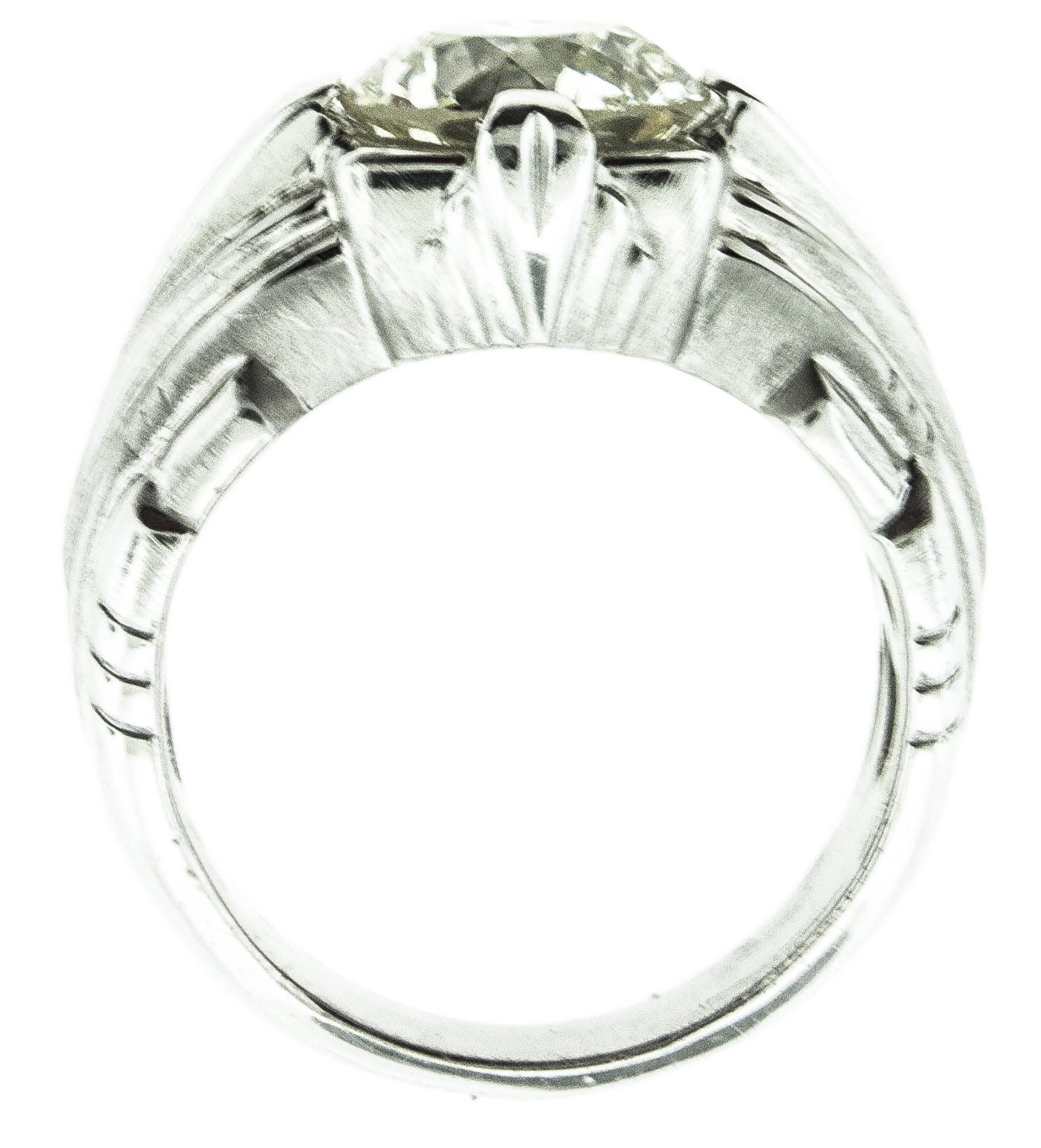 Jonathan Duran GIA Certified 2.76 Carat Diamond Platinum Engagement Ring  For Sale 2