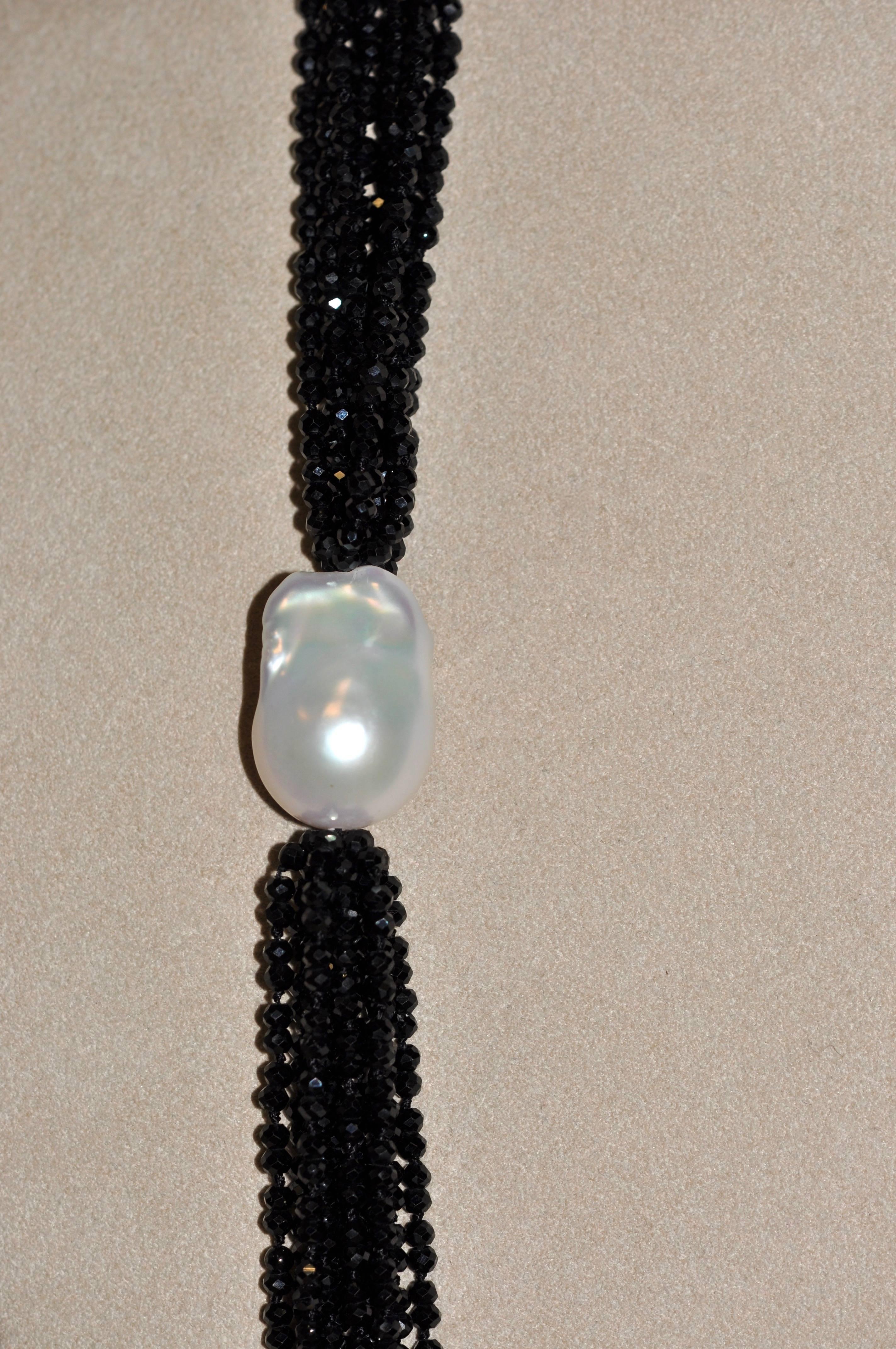 Women's Spinels and Freshwater Pearl Multi-Strand Necklace
